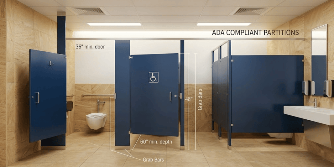 Exigences ADA pour les Partitions Toilette Commerciales
