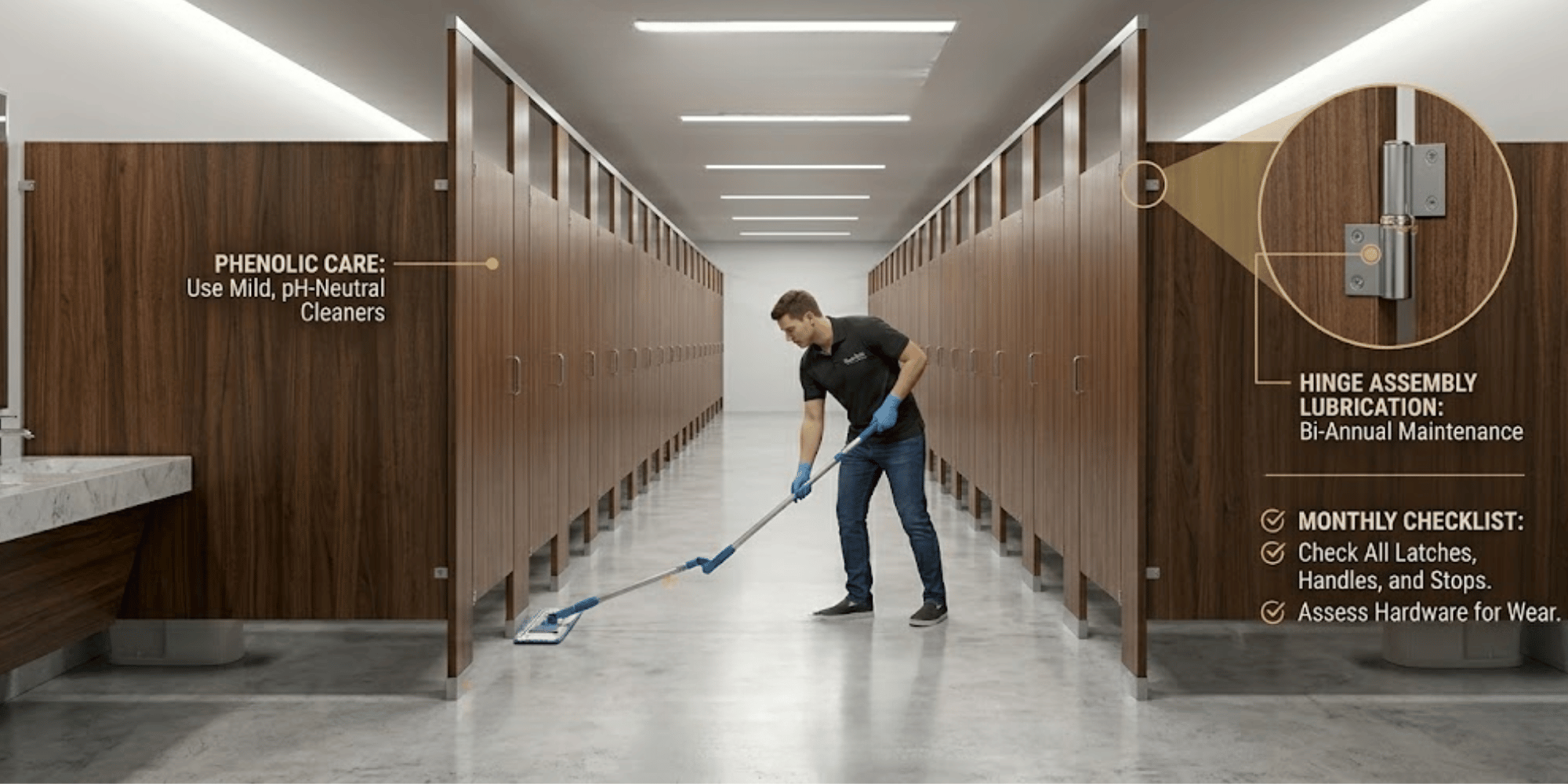 Partitions Toilette Durables et Faciles d'Entretien